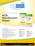 All Clean Lemon BZK Disinfectant Wipes - 110 Wipes